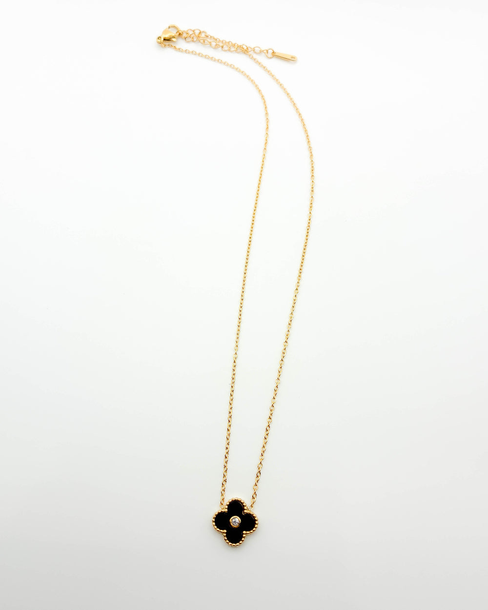 Midnight Clover Necklace