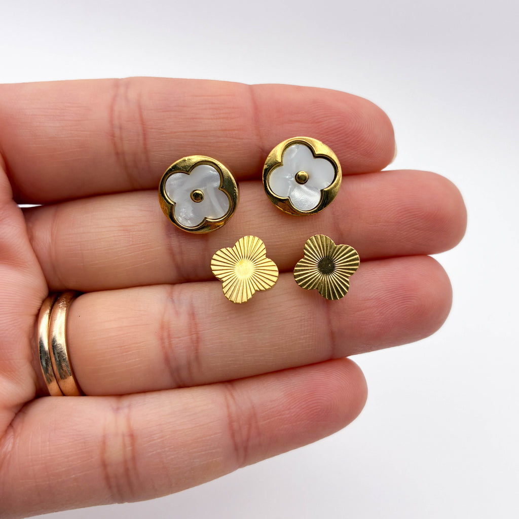 Sol Clover Studs