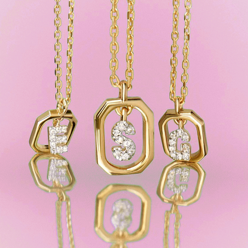 Shine Sterling Silver Initial Necklace