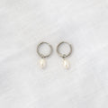 Classic Silver Freshwater Pearl Hoops