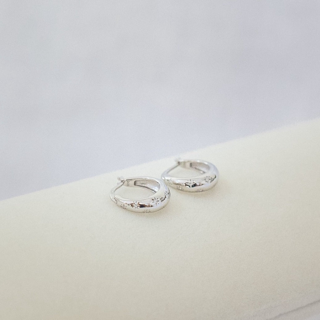 Skyline Sterling Silver Hoops