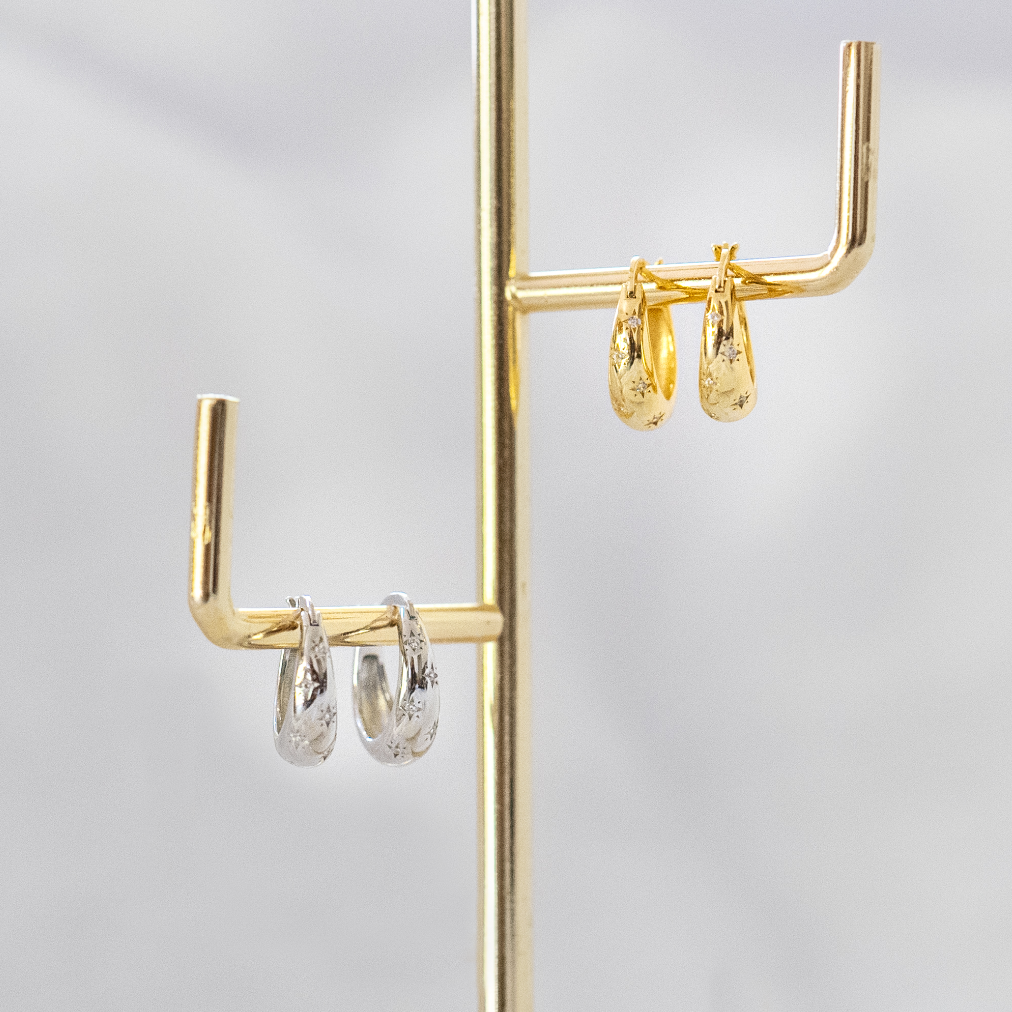Skyline Sterling Silver Hoops