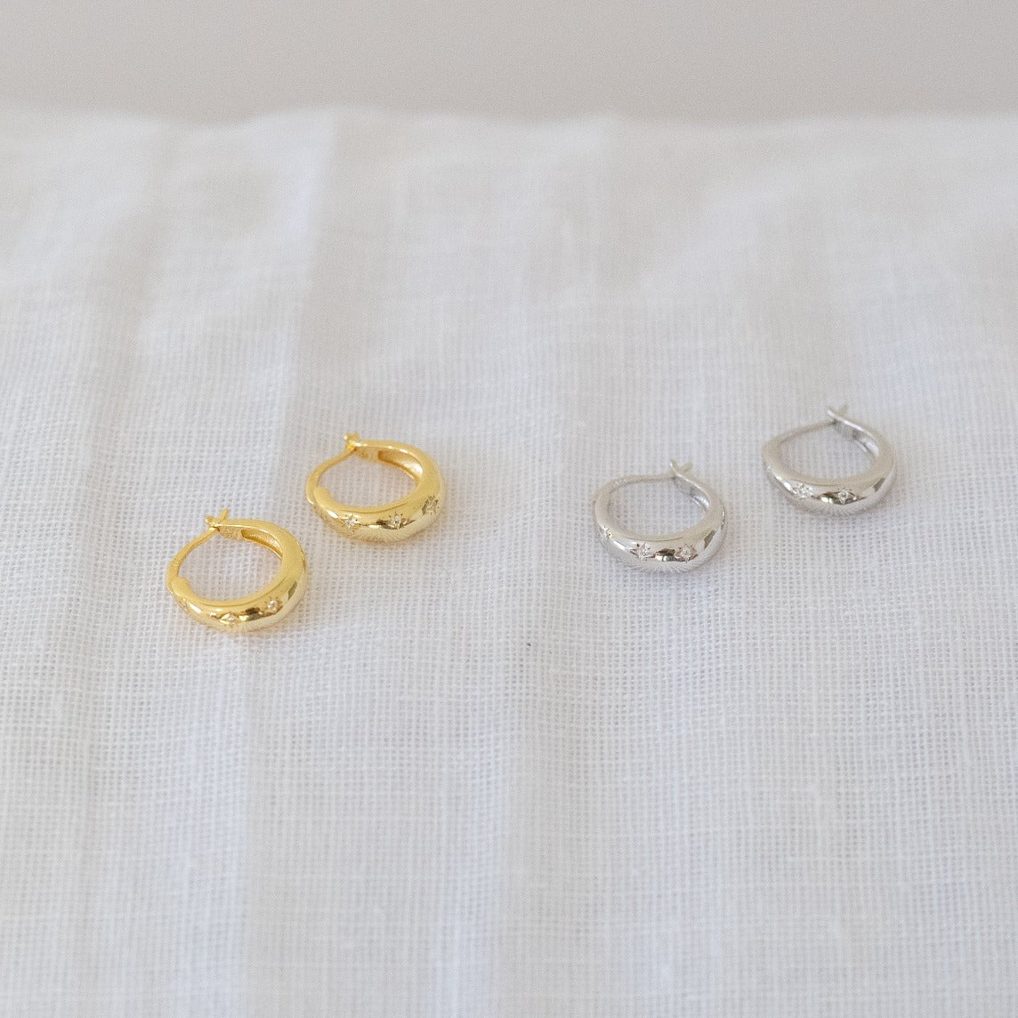 Skyline Sterling Silver Hoops