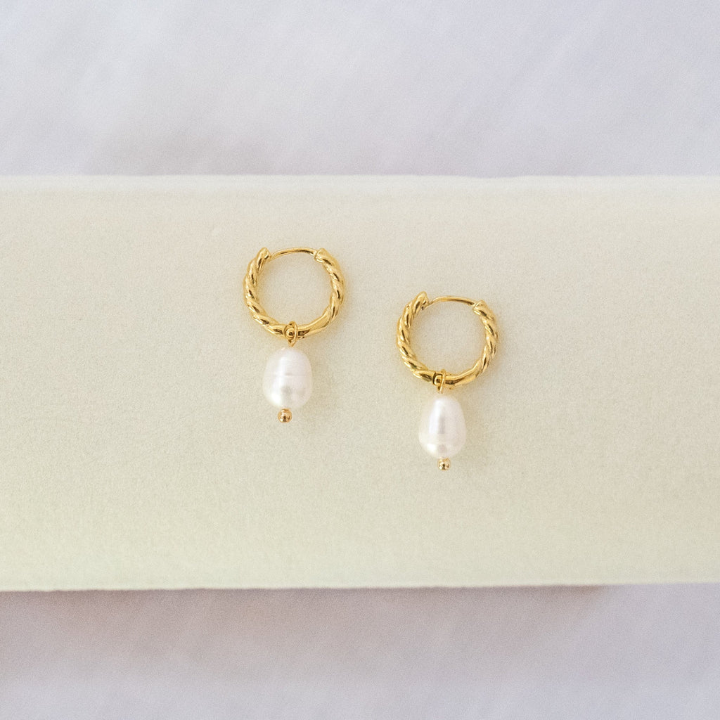 Delight Freshwater Pearl Hoops