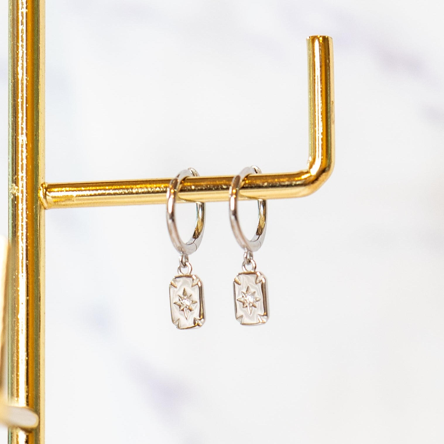 Midnight Sterling Silver Hoops