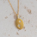 Oval Twin Star Necklace