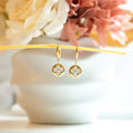 Shell Flower Hoops