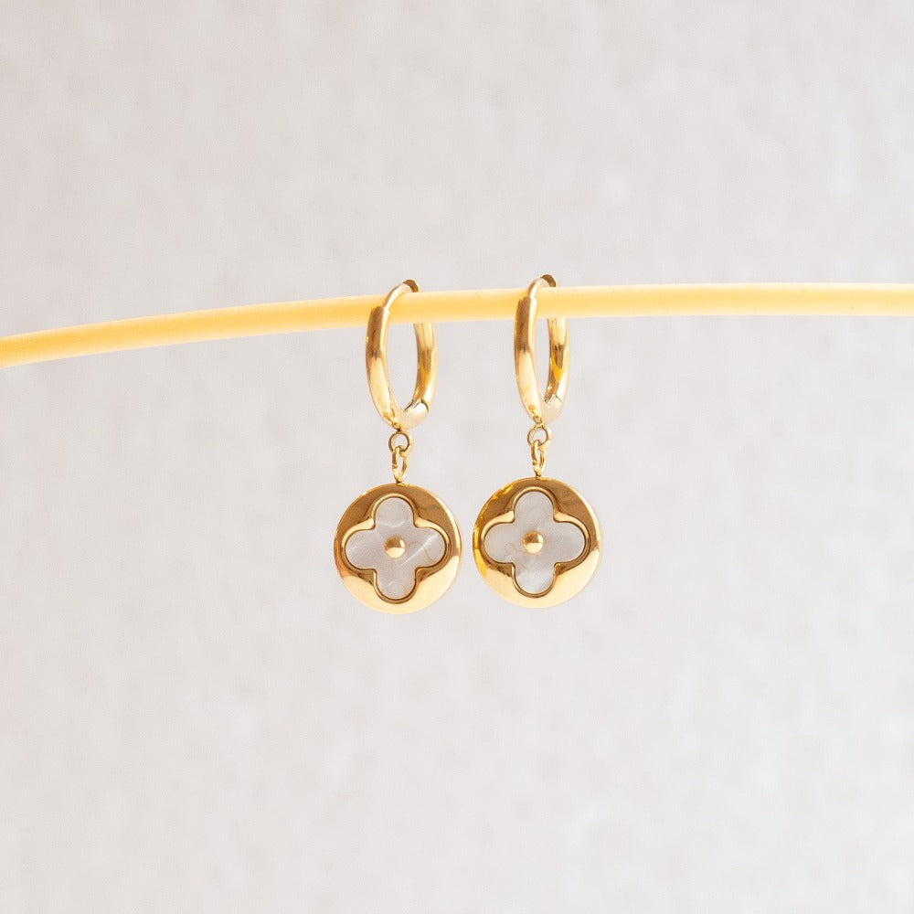 Shell Flower Hoops