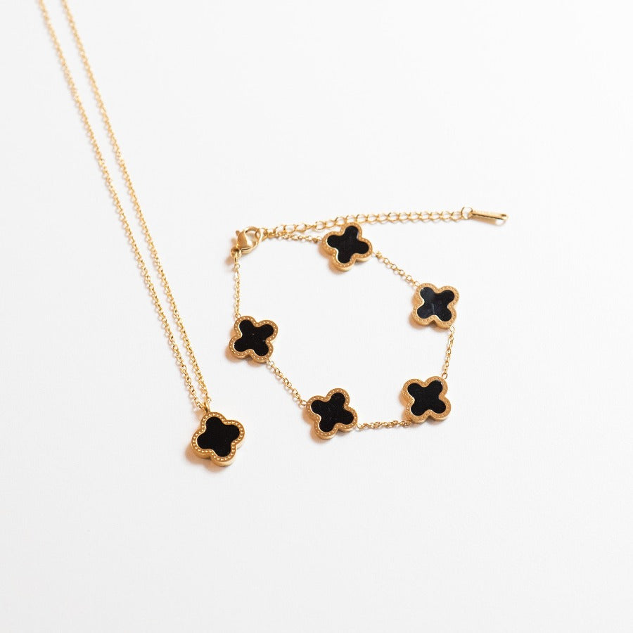 Black and White Double-Sided Necklace