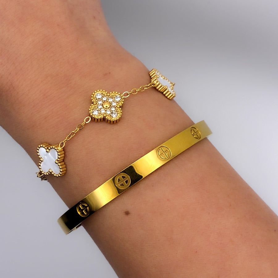 Luxe Double Sided Clover Bracelet