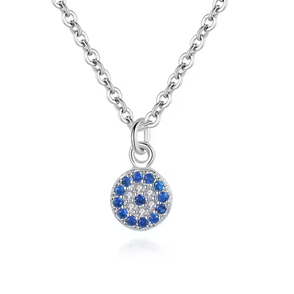Guardian Evil Eye Necklace Sterling Silver