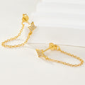 Dangle Chain Sparkling Earrings