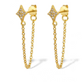 Dangle Chain Sparkling Earrings