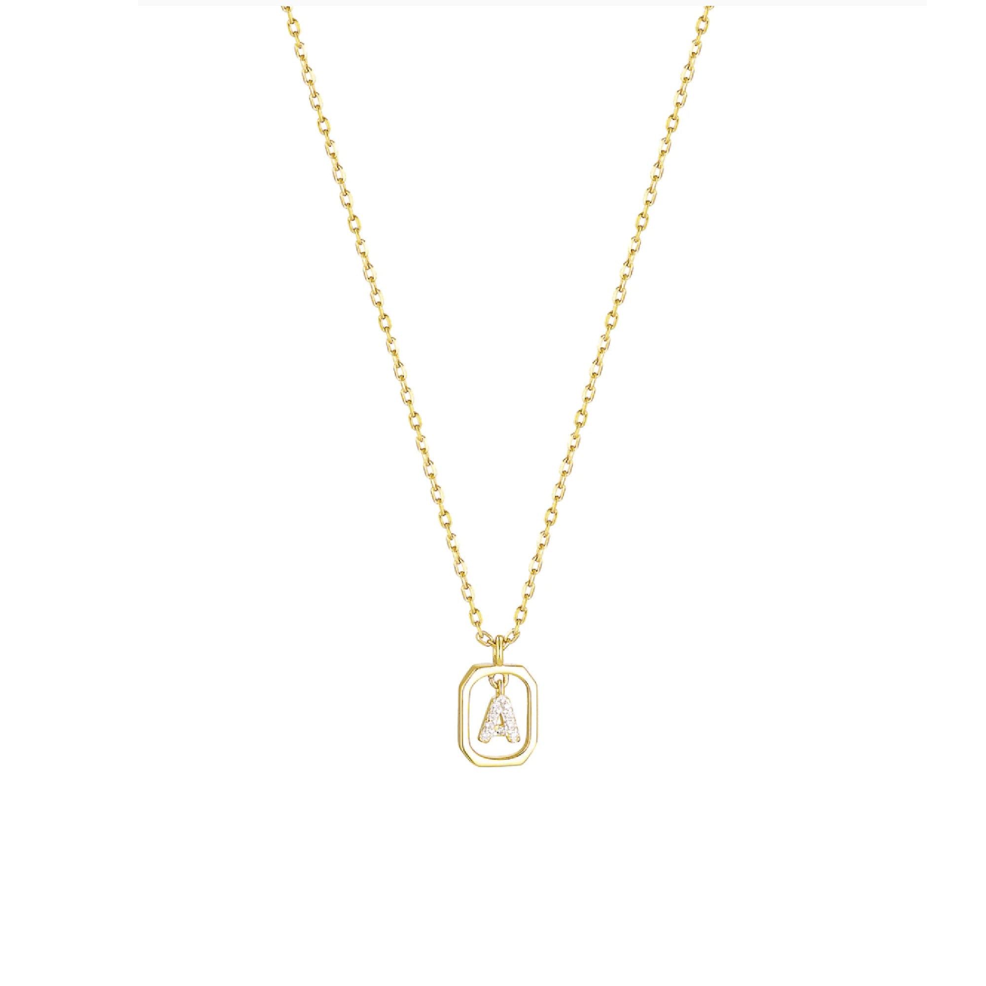 Shine Sterling Silver Initial Necklace