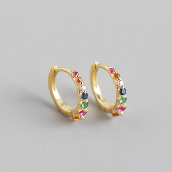 Mini Camille Sterling Silver Hoops