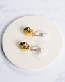 Textured Freshwater Pearl Drop Earring