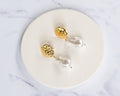 Textured Freshwater Pearl Drop Earring