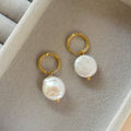 Lina Freshwater Pearl Hoops (18k Gold Plated)