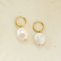 Lina Freshwater Pearl Hoops (18k Gold Plated)