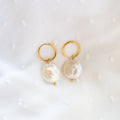 Lina Freshwater Pearl Hoops (18k Gold Plated)