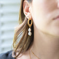 Nuri Freshwater Pearl Hoops (18k Gold Plated)